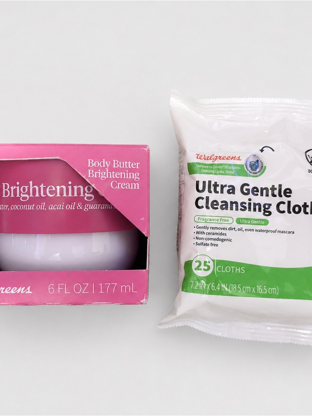 Walgreens Brightening Body Butter and Cleansing Cloths Set